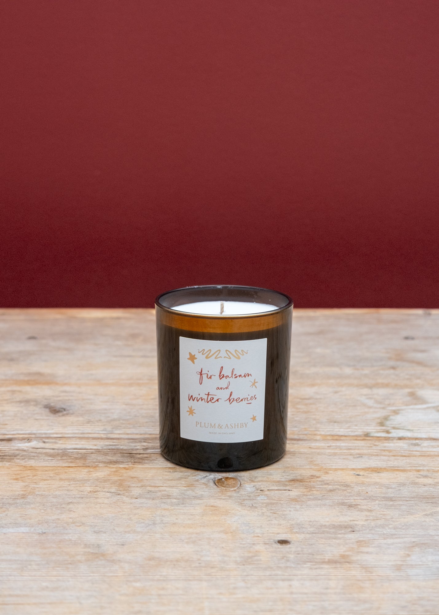 Plum & Ashby Scented Candle in Fir Balsam and Winter Berries