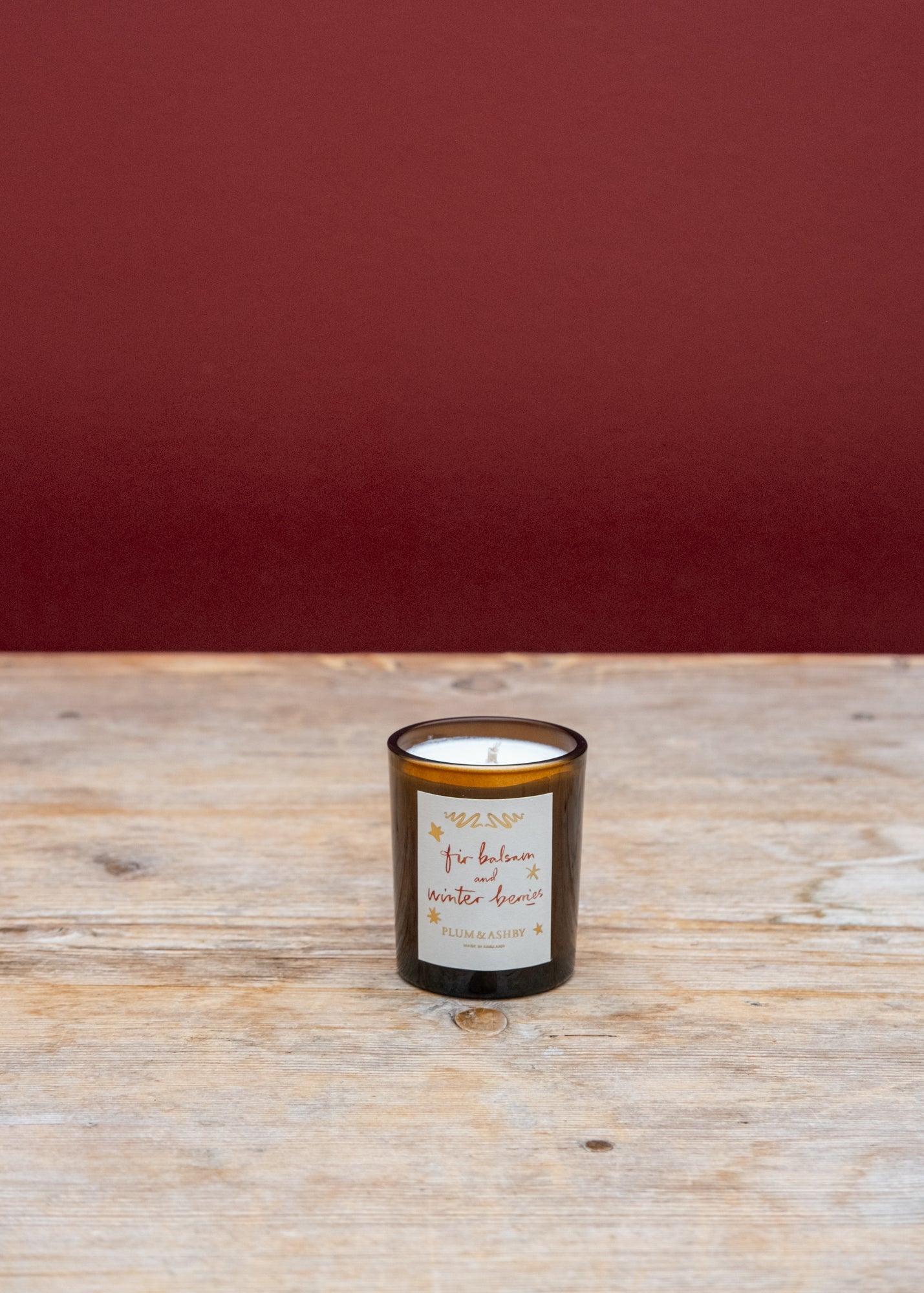 Plum & Ashby Votive Candle in Fir Balsam and Winter Berries