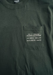 Filson Embroidered Pocket T-Shirt in Dark Timber Diamond