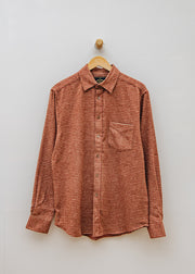 Portuguese Flannel Abstract Pied Poule Shirt in Clay