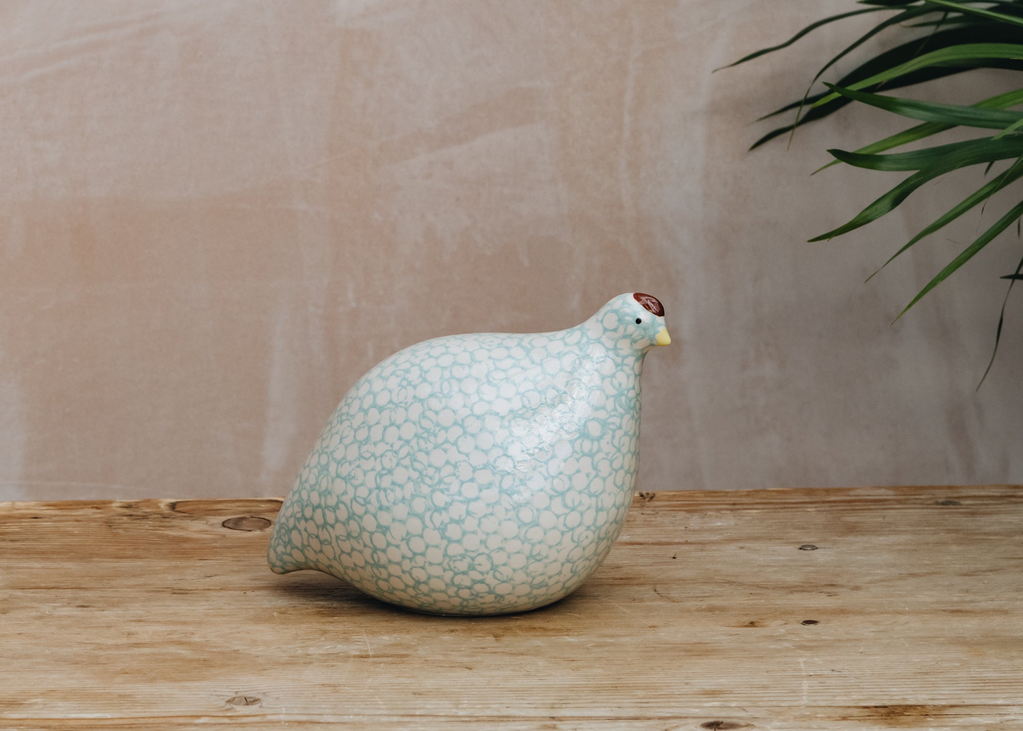 Ceramic Quail in White Spotted Turquoise – Burford Garden Co.