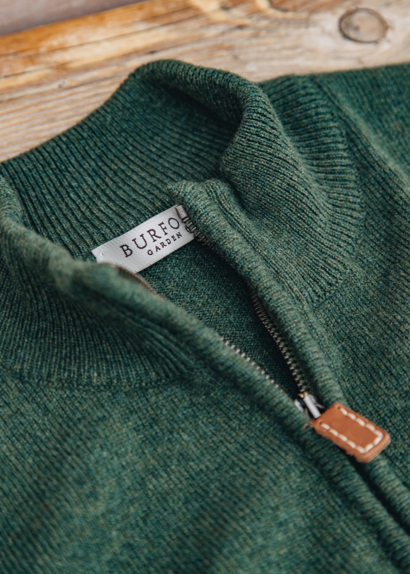 William Lockie Quarter Zip Pullover in Rosemary