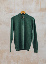 William Lockie Quarter Zip Pullover in Rosemary