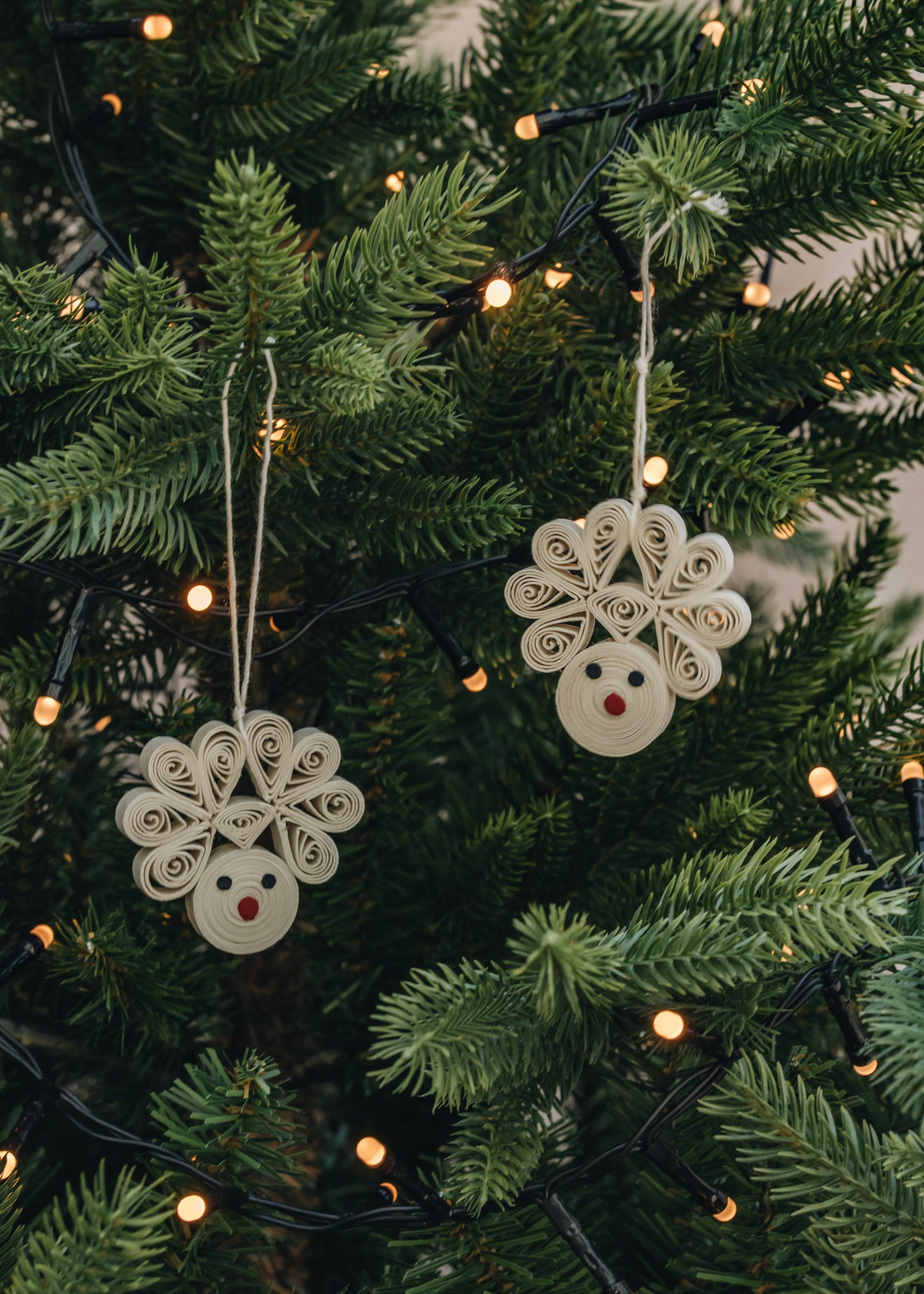 Quilled Rudolph Ornaments, pack of two
