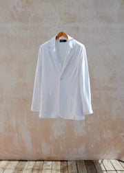 Ralph Lauren Unstructured Cream Cotton Blazer / M