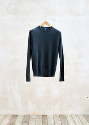 Ralph Lauren Charcoal 100% Cashmere Crewneck