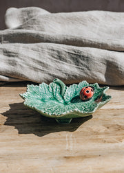 Bordhallo Pinheiro Ragwort Leaf with Ladybird Bowl