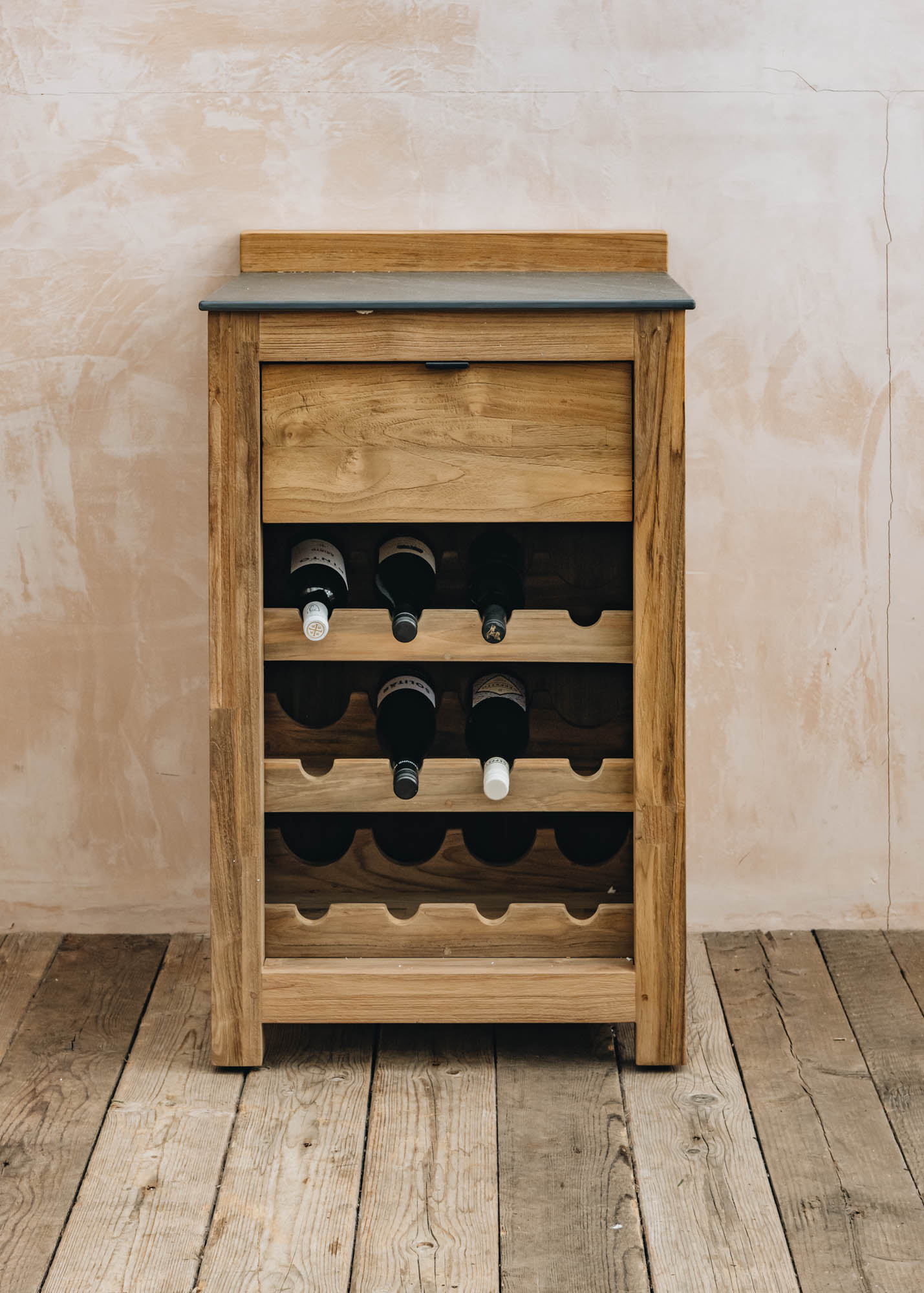 Bari Reclaimed Teak Wine Cabinet