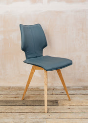 Richard Stamp Clipper Dining Chair in Marine Toledo Leather