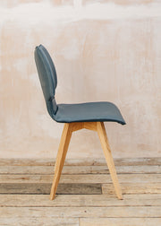 Richard Stamp Clipper Dining Chair in Marine Toledo Leather