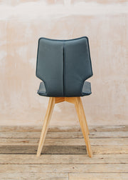 Richard Stamp Clipper Dining Chair in Marine Toledo Leather