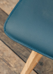 Richard Stamp Clipper Dining Chair in Marine Toledo Leather