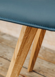 Richard Stamp Clipper Dining Chair in Marine Toledo Leather
