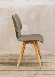 Richard Stamp Clipper Dining Chair in Moss Toledo Leather