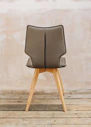Richard Stamp Clipper Dining Chair in Moss Toledo Leather