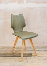 Richard Stamp Clipper Dining Chair in Olive Toledo Leather