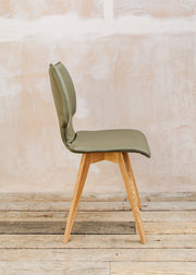 Richard Stamp Clipper Dining Chair in Olive Toledo Leather