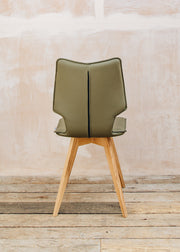 Richard Stamp Clipper Dining Chair in Olive Toledo Leather