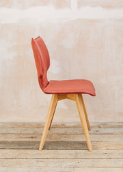 Richard Stamp Clipper Dining Chair in Red Toledo Leather