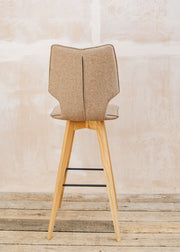 Richard Stamp Clipper High Bar Stool in Mocca Forward