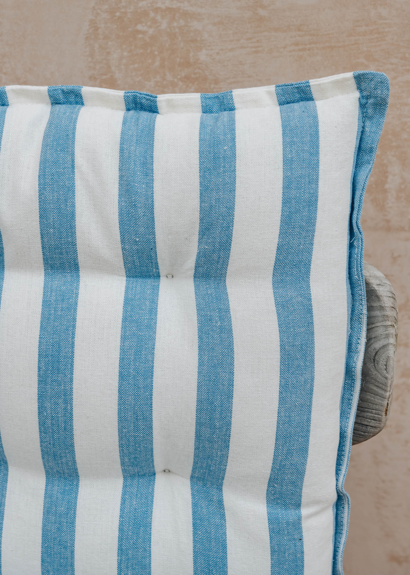 Rimini Ocean Blue Backed Seat Cushion