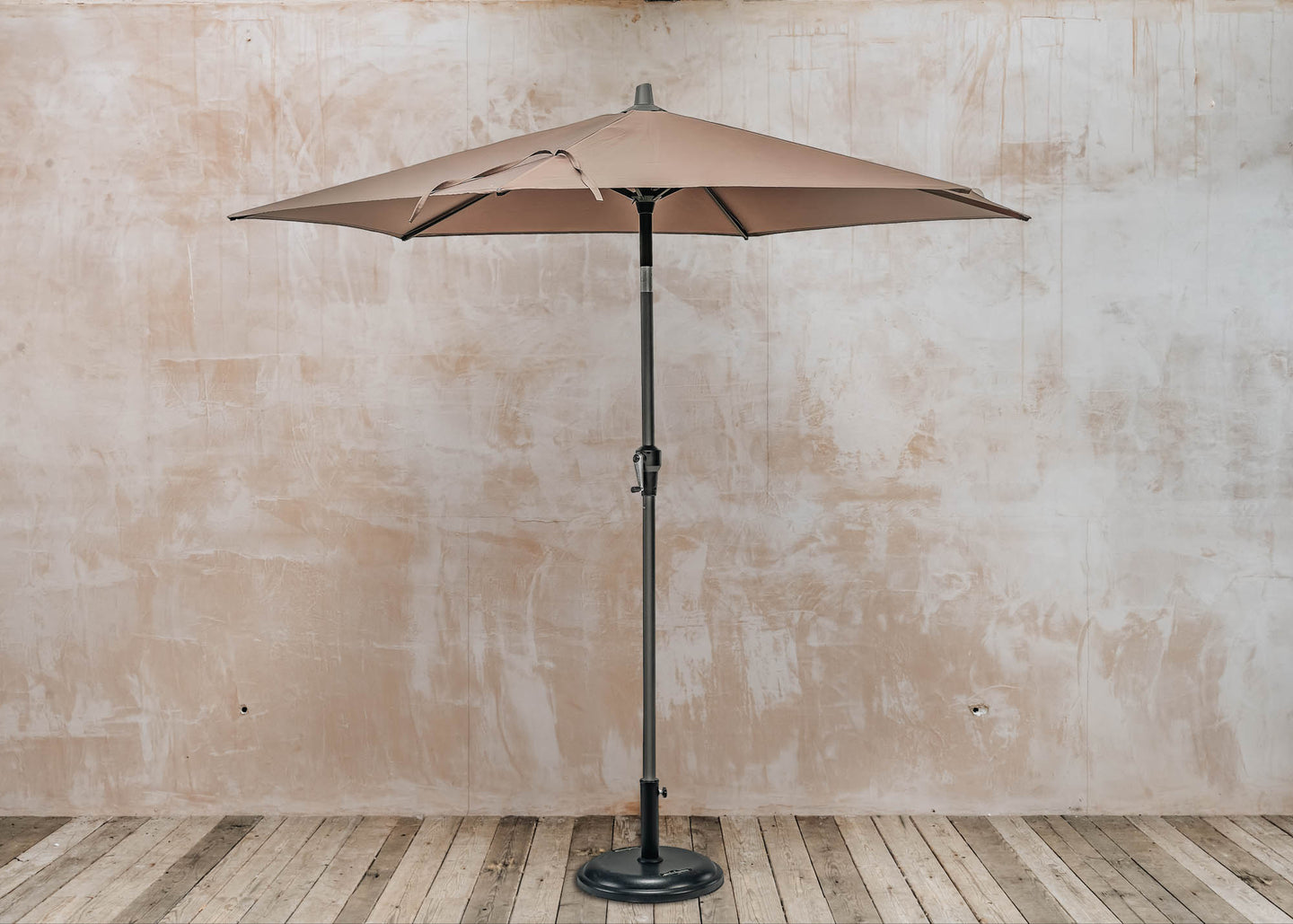Bramblecrest Riva Round Parasol in Taupe (2.5m)