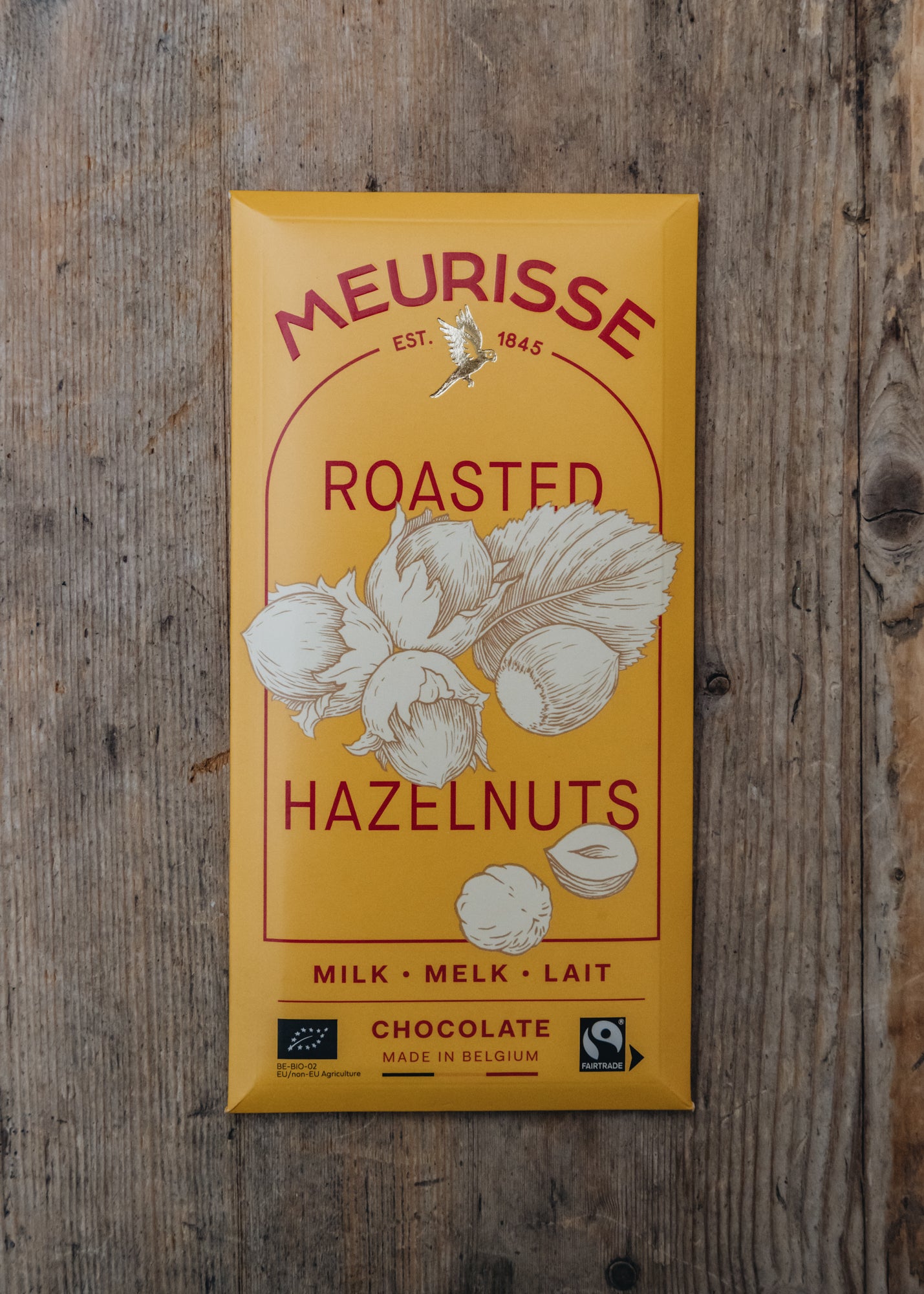 Meurisse Milk Chocolate Bar with Roasted Hazelnuts