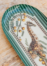 Roomytown Giraffe Oval Enamel Tray