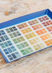 Roomytown Watercolour Swatches Rectangular Enamel Tray