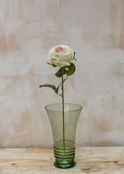 Maggie: Timeless Flowers Artificial Single Rose in White and Purple