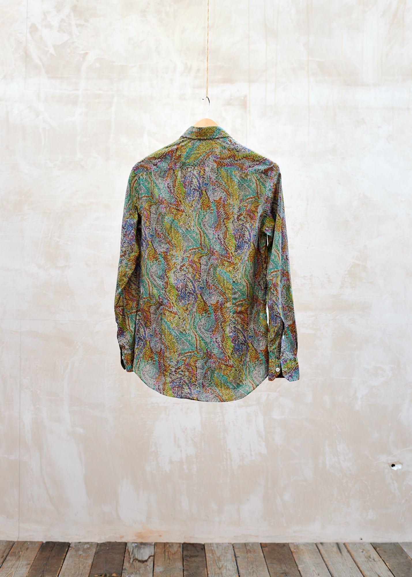 Salvatore Piccolo Handmade Multi-Coloured Patterned Cotton Shirt - M