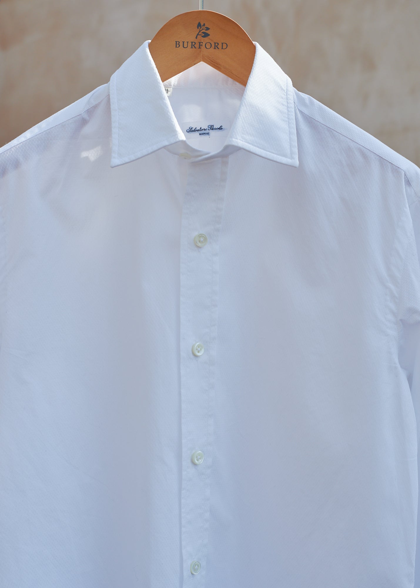 Kenny Ryder Salvatore Piccolo Handmade White Cotton Dress Shirt/ M
