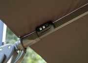 Bramblecrest Truro Grey 3x3m Free Arm Cantilever Parasol with LED Lights and Cover