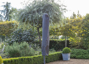 Bramblecrest Truro Grey 3x3m Free Arm Cantilever Parasol with LED Lights and Cover