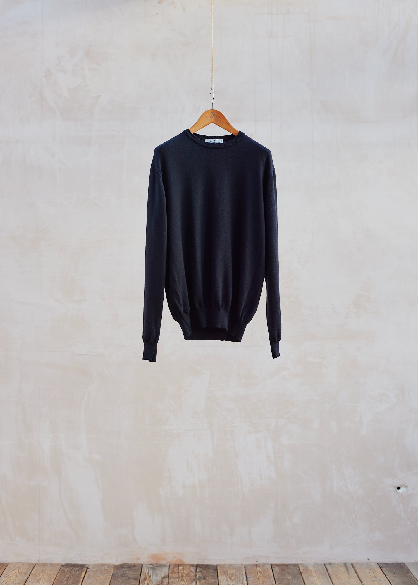 Kenny Ryder Supermaglia Vintage Italian Black Wool Crewneck - S/M