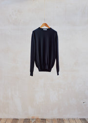 Kenny Ryder Supermaglia Vintage Italian Black Wool Crewneck - S/M