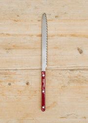 Sabre Paris Vintage Finish Bistrot Bread Knife in Burgundy