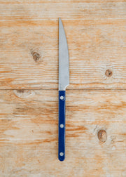 Vintage Bistrot Dinner Knife in Navy Blue