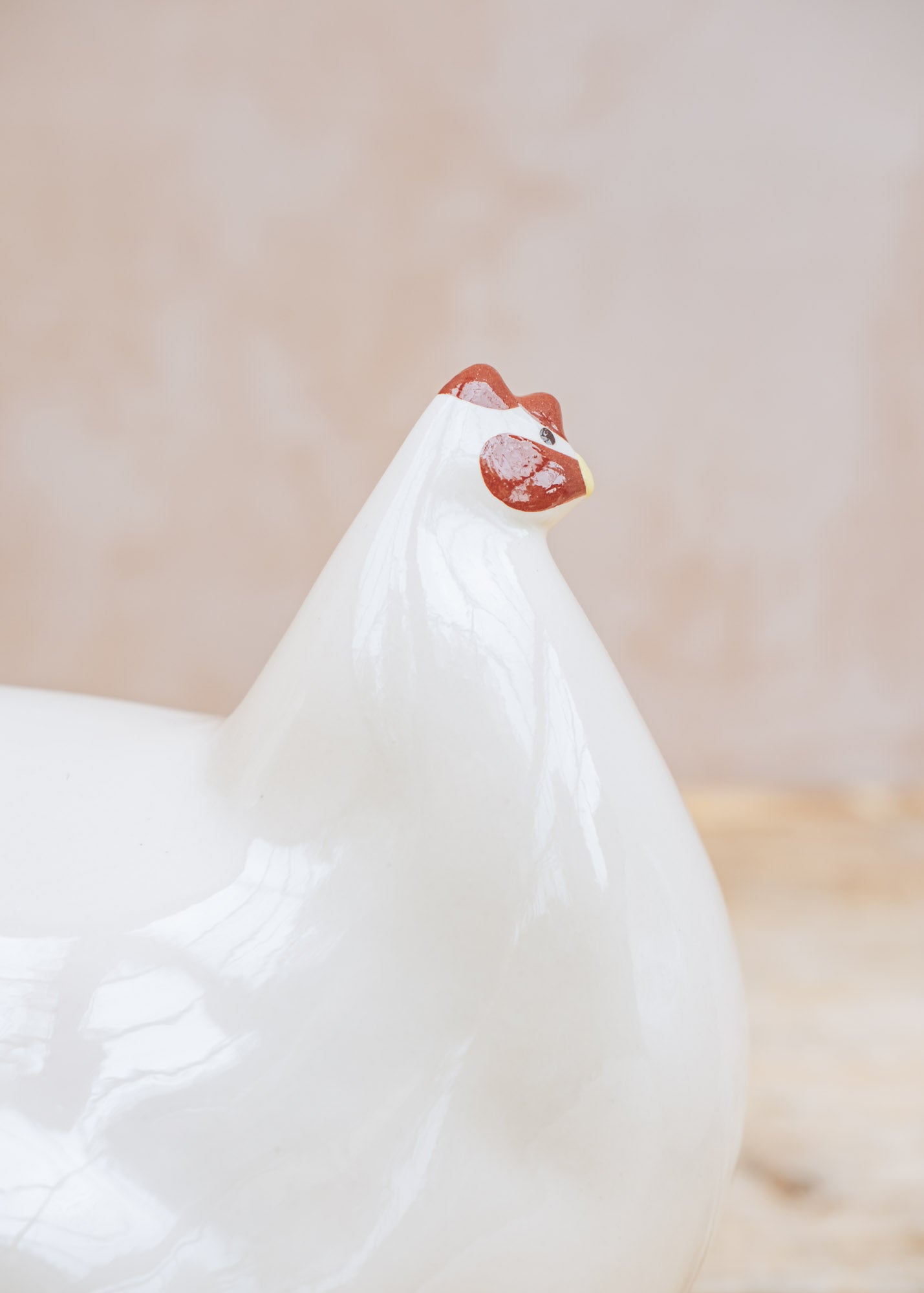 Sarl Caillard Deco Medium Ceramic Hen in Solid White