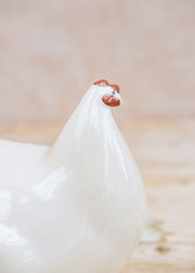 Sarl Caillard Deco Small Ceramic Hen in Solid White