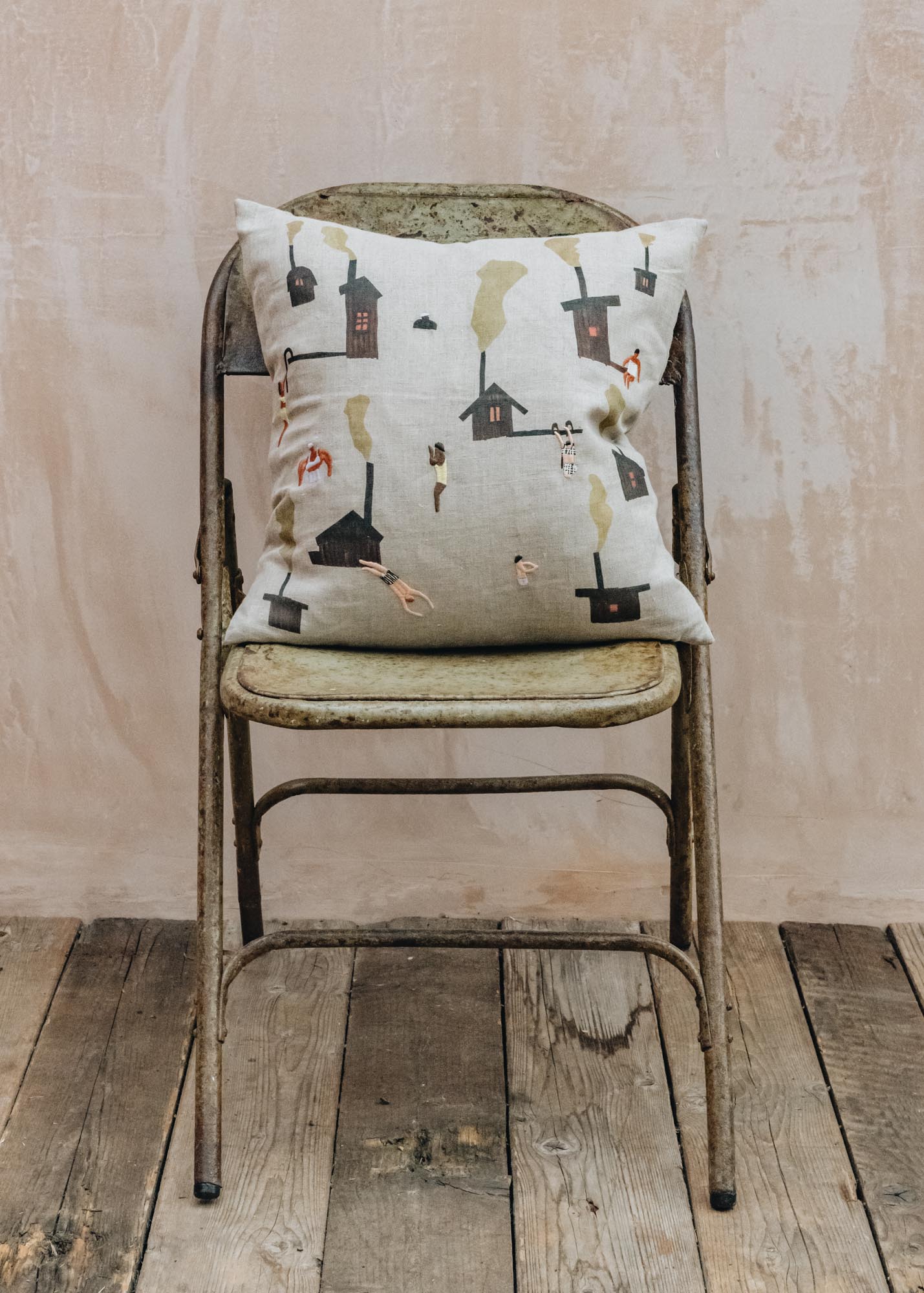 Fine Little Day Sauna Embroidered Cushion