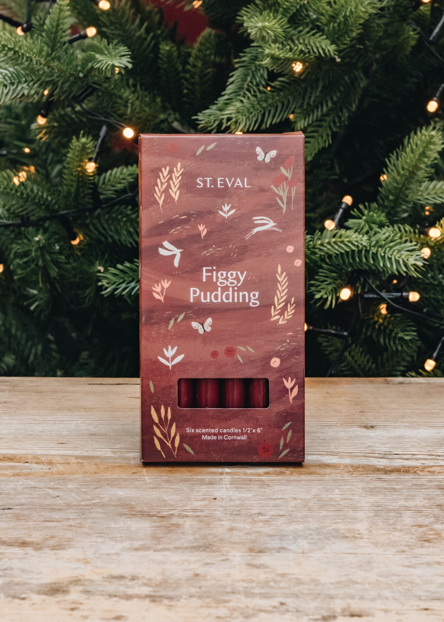 St Eval Figgy Pudding Scented Mini Dinner Candles