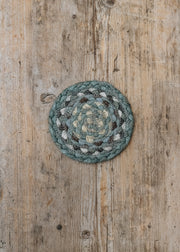 The Braided Rug Co. Coaster in Seaspray
