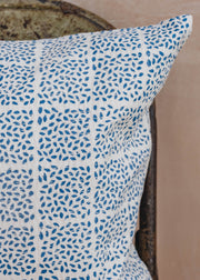 A World Of Craft Seed Cushion in Blue and White
