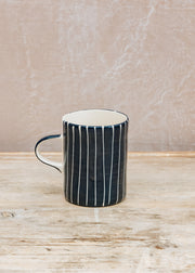 Musango Pottery Musango  Sgraffito Demi Mug in Graphite