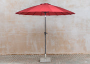 Shanghai Aluminium Tilt Parasol in Red, 2.7m