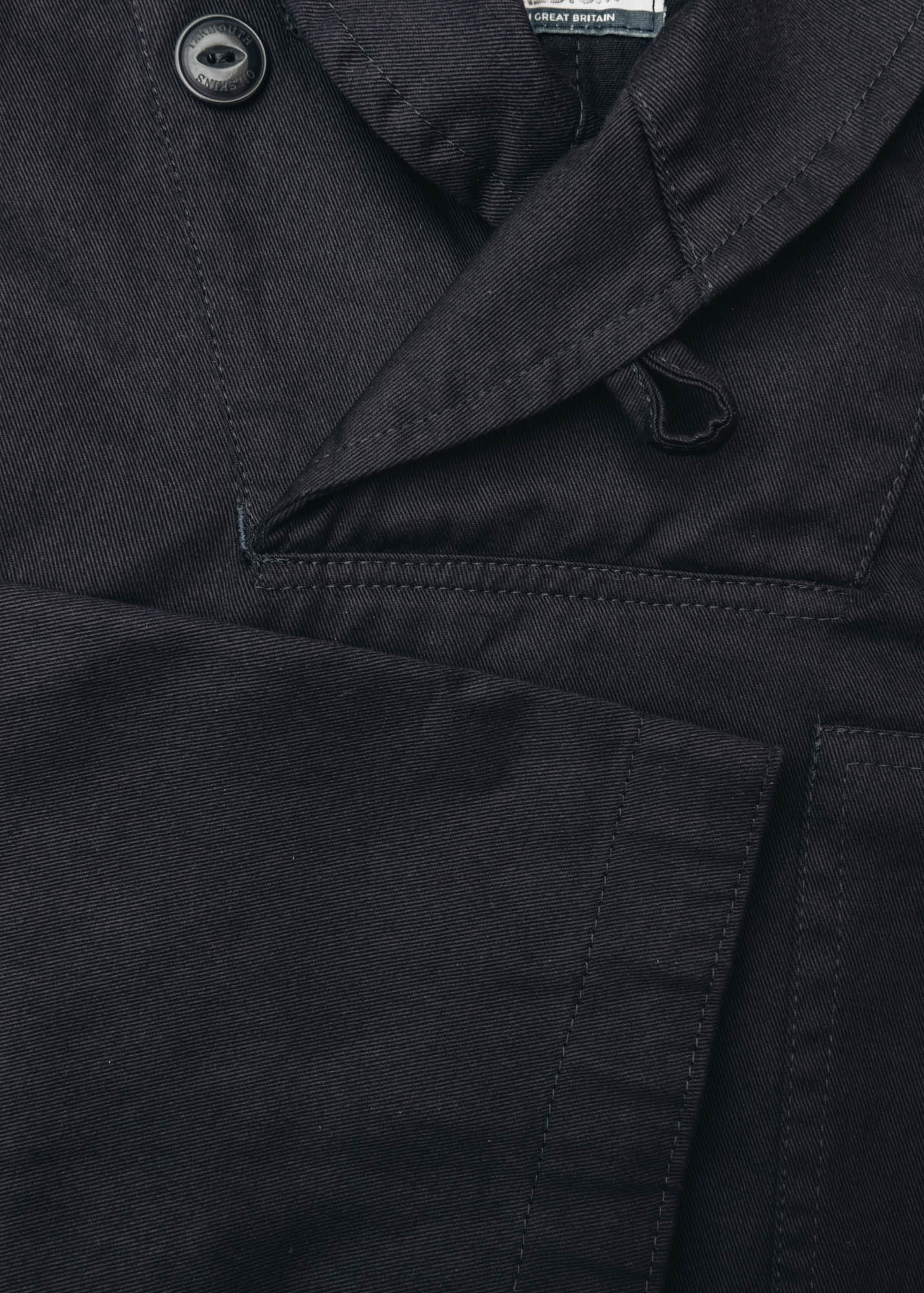 Yarmouth Oilskins Shawl Collar Smock in Indigo