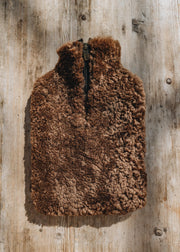 Shepherd of Sweden Sheepskin Hot Water Bottle in Rusty Brown