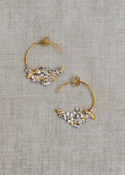 Alex Monroe Silver and Gold Plate Bee Fine Hoop Earrings