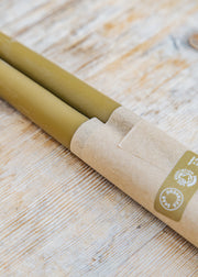Skär Organics Beeswax Dinner Candle in Green Tea, 16